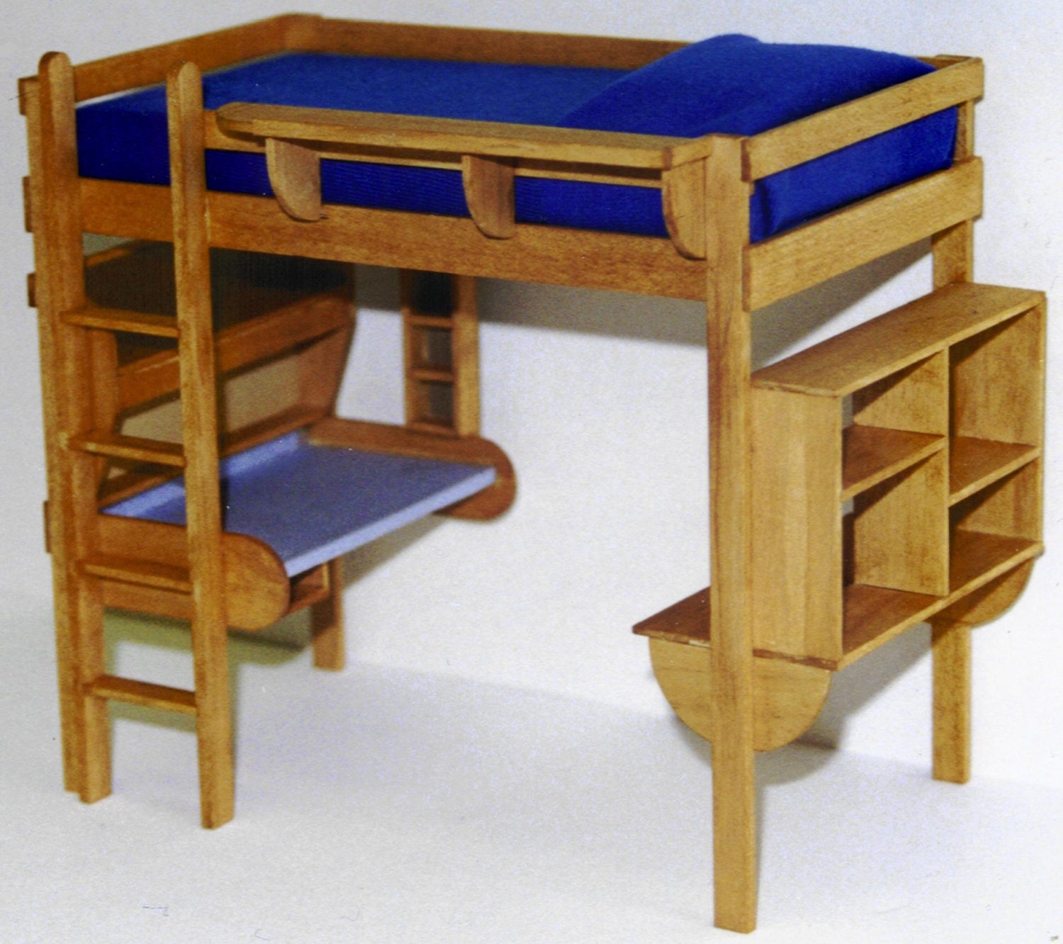 CHILDREN S LOFT BED with desk and storage woodworking