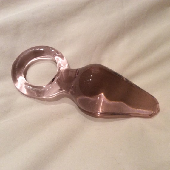 Kitten Play Glass Butt Plug With Loop By NaughtyPle