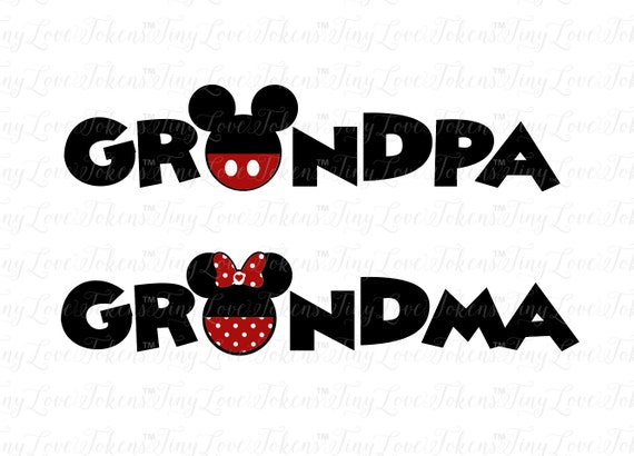 Download Disney Grandma Grandpa SVG Design for Silhouette and other ...
