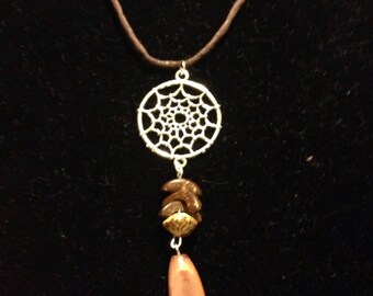 silver dream catcher- necklace-make a custom order or earrings- message for details- one of a kind- BBManning