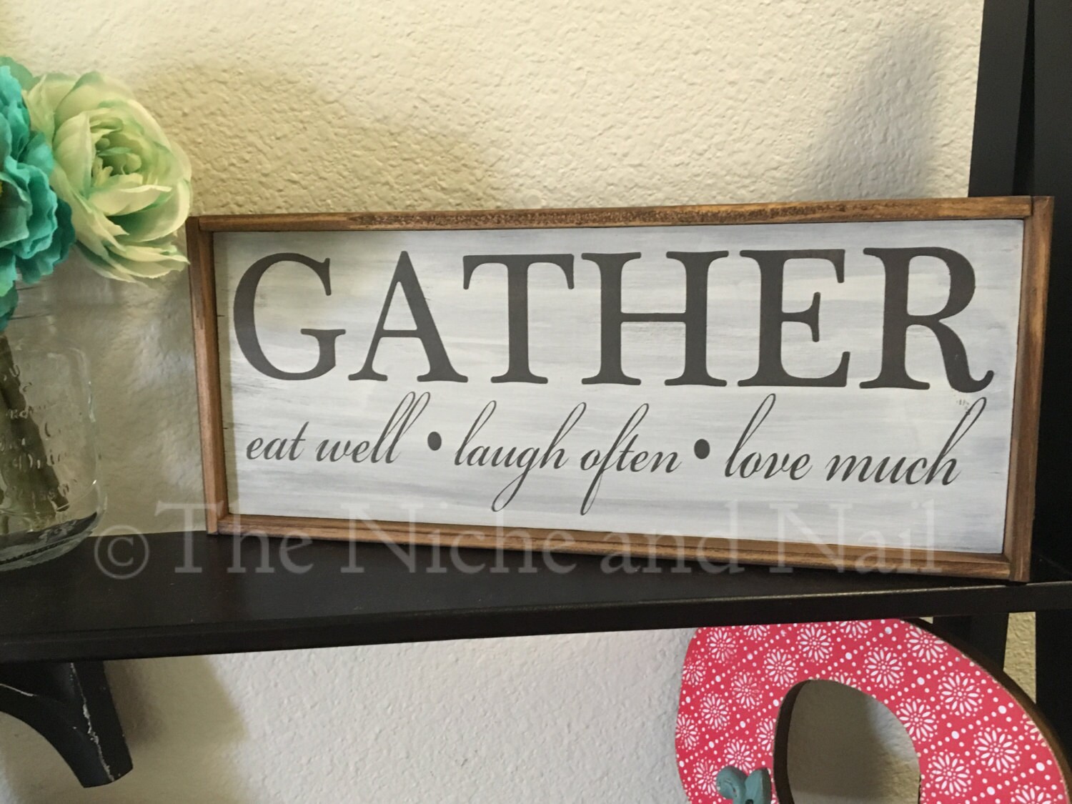 Gather Kitchen Sign Kitchen Decor Wedding Gift Kitchen