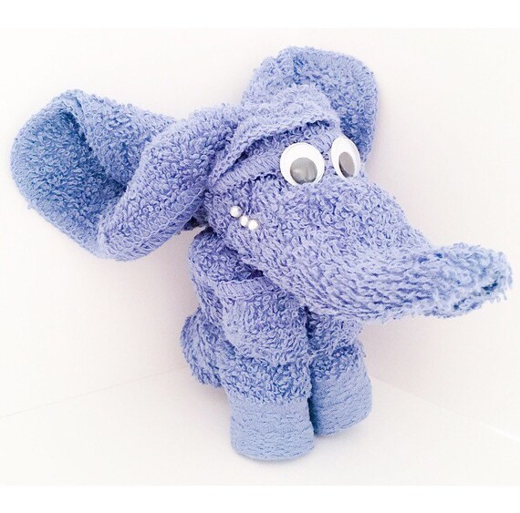 Items similar to Baby Shower Favors Elephant Baby Shower Washcloth