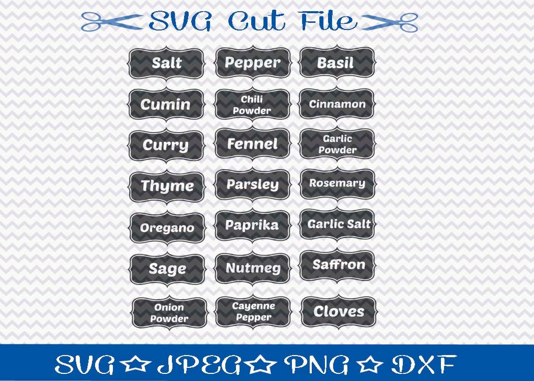 Download Spice Labels SVG Bundle / SVG Cut File / SVG Download