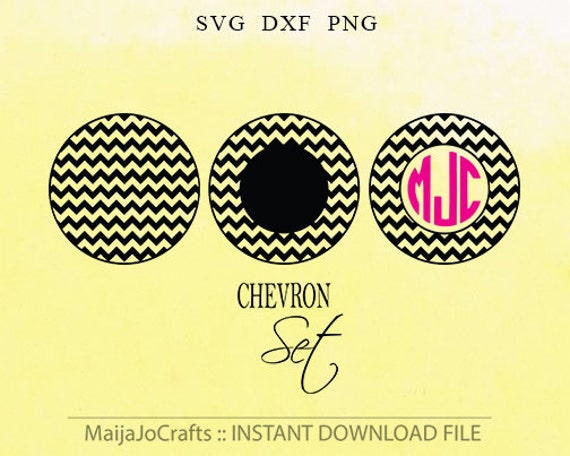 Download Chevron Circle monogram SVG files for Silhouette cameo design