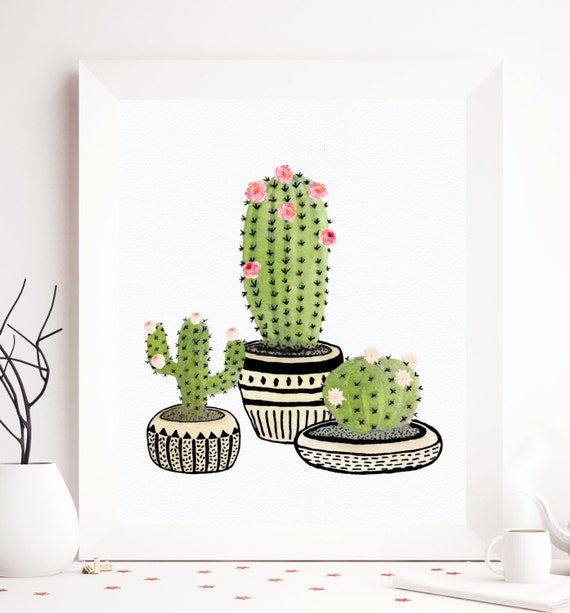 Cactus wall art cacti printable cactus print by SoulPrintables