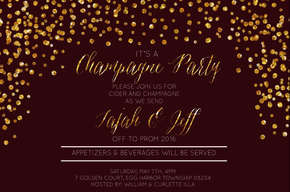 Champagne Party Invitations 6