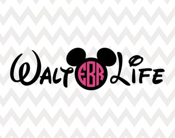 Download Magic Kingdom Monogram Frame Cutting Files in by ...