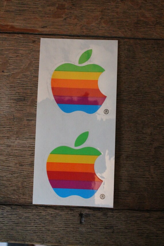 Rainbow 6 Color Apple Logo Sticker