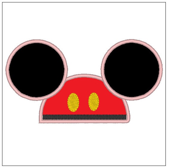 Mickey Applique Mouse Ears Embroidery Pattern Download For