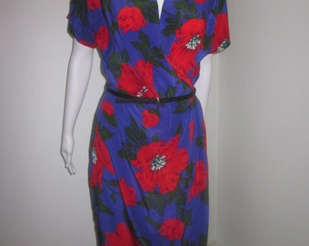 100% Silk 80's Wrap Dress from Liz Claiborne