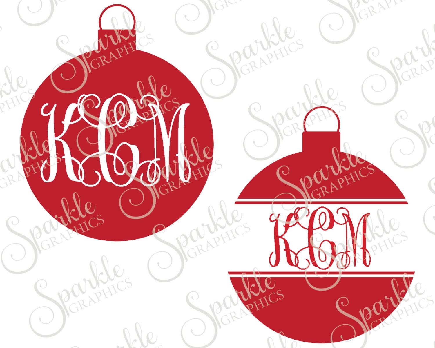 Download Ornament Monogram Cut File Christmas SVG Holiday Monogram