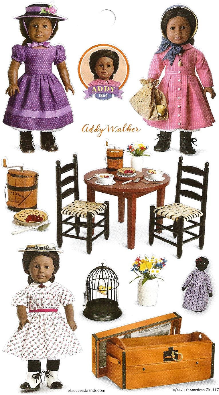 AMERICAN GIRL STICKERS / Addy sticker sheet / 9 stickers