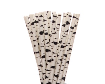 Paper Straws, Birch Tree Paper Straws, Woodland Party Supplies, Camping Party Decor, Rustic Sleepover Paper Straws, 1st Birthday Party Straw