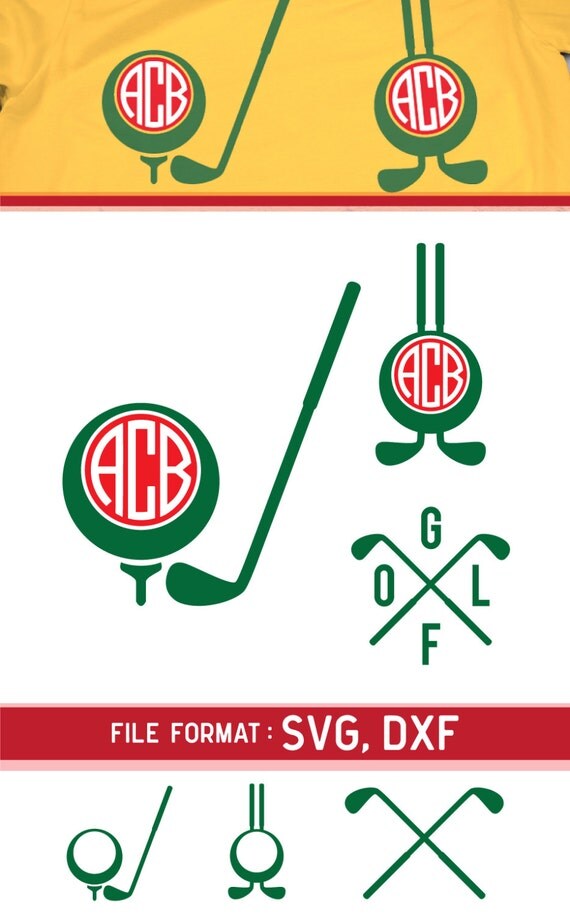 Download Golf SVG Cut Files Vinyl Cutters Monogram Cricut Files