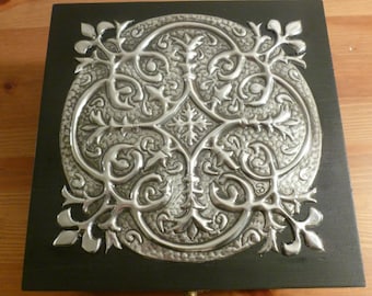Memory Box with Vintage Pewter Detail