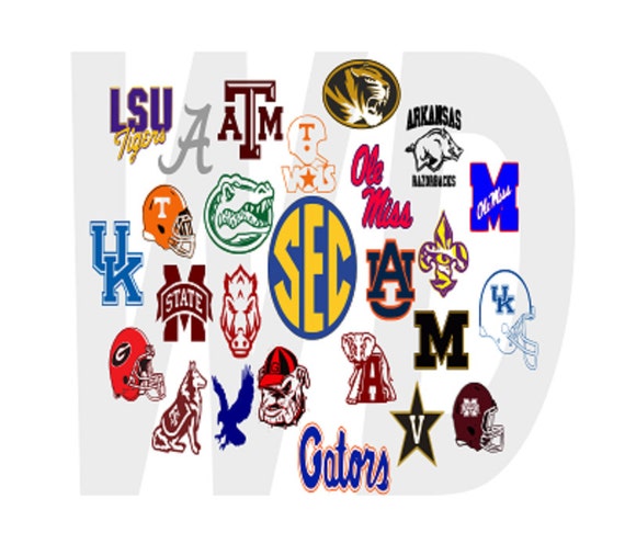 SEC football team logos SVG DXF eps cutting by Walkerdesigns6