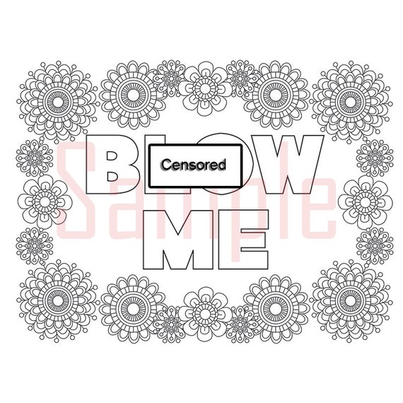 Download Sweary Coloring Page Blw Me-1 Swearing Coloring Pages