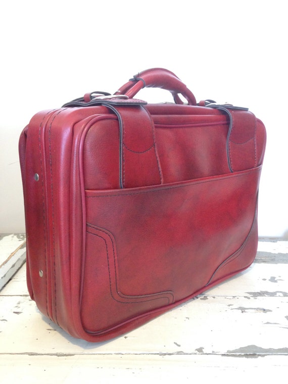 Bag Suitcase folder in sky red 80s