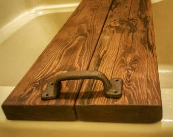 Cast iron handle bath tray