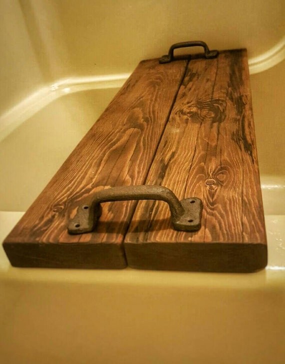 Cast iron handle bath tray