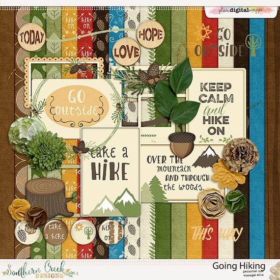 Going Hiking Digital Scrapbooking Kit 18 Paper 37