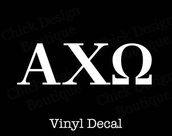 Alpha Chi Omega Greek Alphabet Letters Vinyl Decal