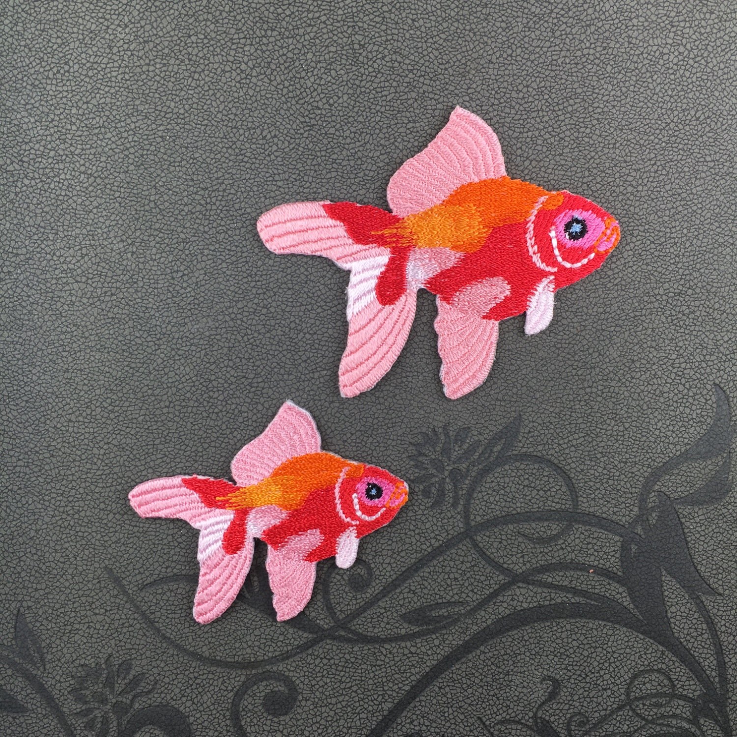 patch iron on patch goldfish embroidered patch by Perfecthandwork