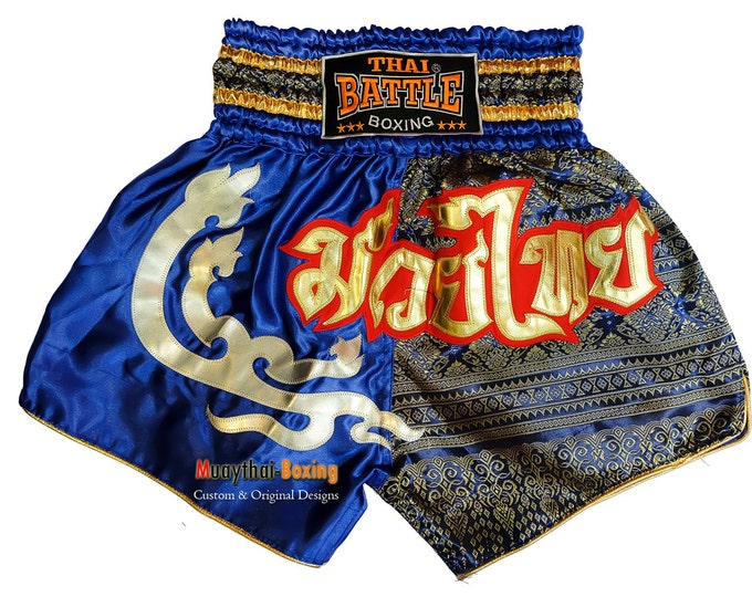 Thai Battle Boxing Shorts Martial Arts - Blue