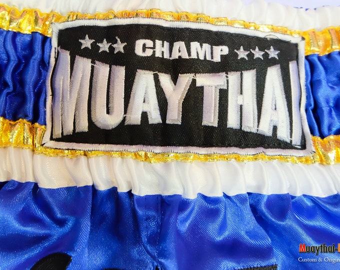 Champ Muay Thai Boxing Shorts Martial Arts - Blue