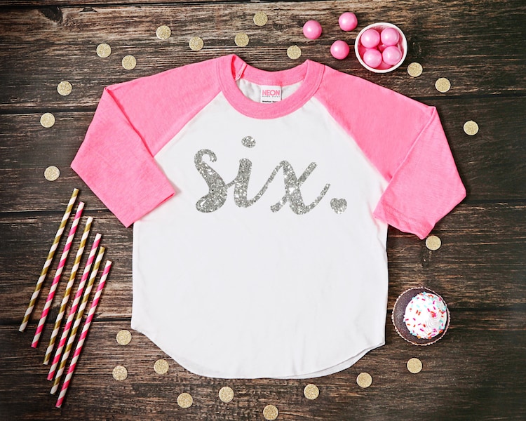 Six Year Old Birthday Shirt Sixth Birthday by RusticPeachDesigns