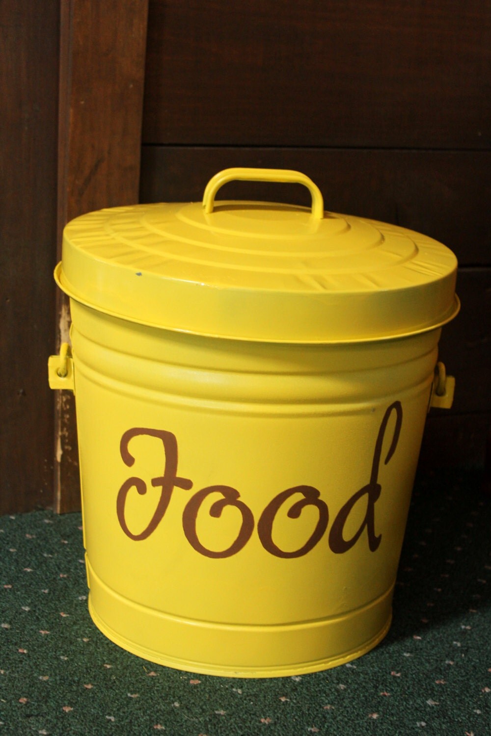 Dog Food Storage Bucket by KristensHappyTails on Etsy