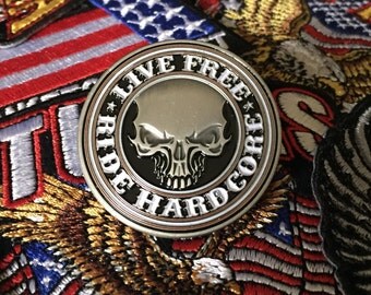 Biker Skull Pin Willie G Harley Davidson style