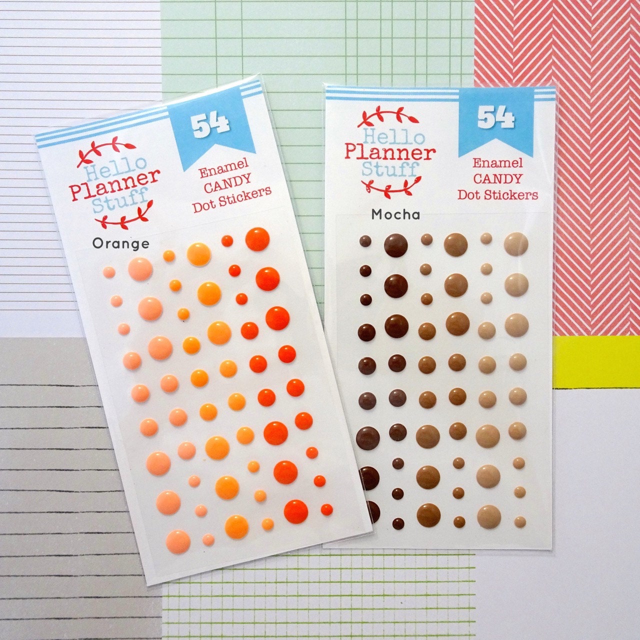 Enamel Candy DOT STICKERS from HelloPlannerStuff on Etsy Studio