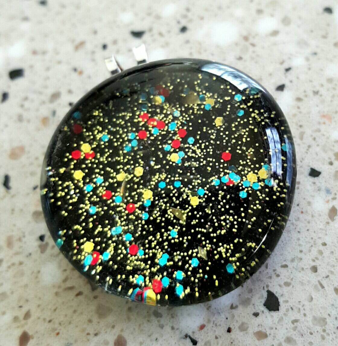 Glitter Pendant/Glitter Jewelry/Princess by PopRocksBox on Etsy