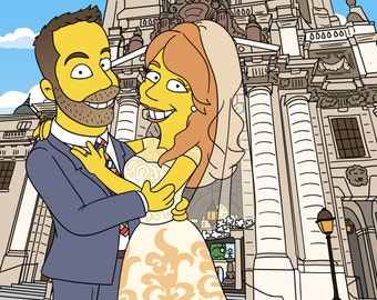 Gift for Groom.Gift for Groom from bride. - Custom illustration.Groom gift from bride.wedding gift for groom - Portrait