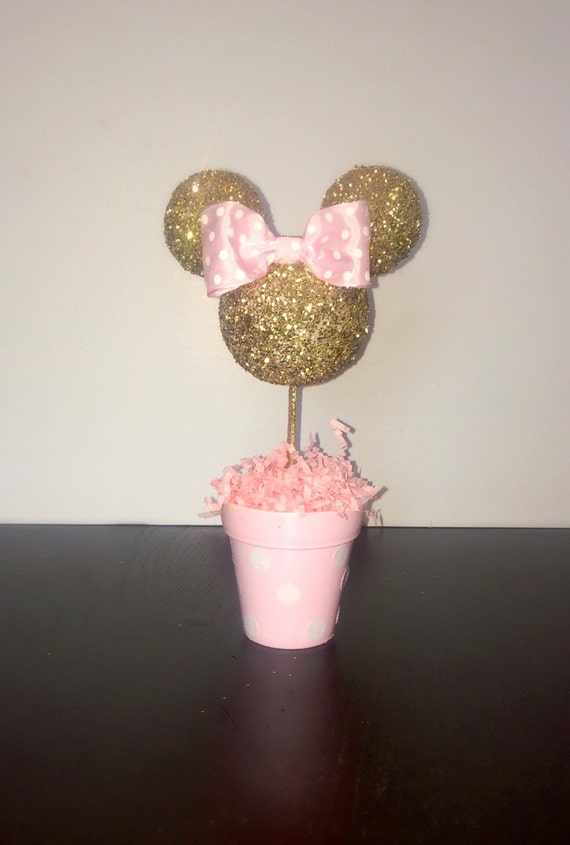 Pink and Gold Minnie Mouse Centerpiece Minnie Mouse by AmyJays