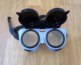 Vintage welding goggles Protection glasses Industrial glasses Safety glasses Halloween glasses Steampunk