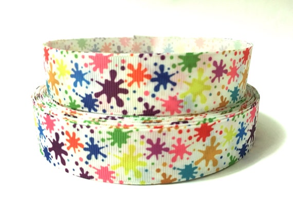 1 Splash Ribbon Colorful Ribbon Paint splash ribbon