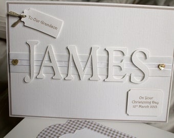 Personalised Christening card.