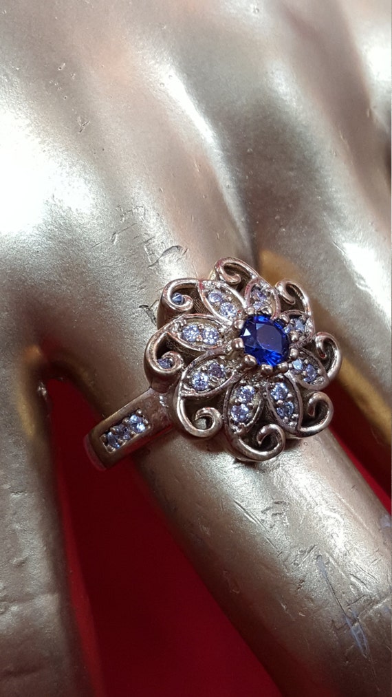 Sterling Silver Ring.925 Stamped.Sapphire by MySilverMyGoldMyWork