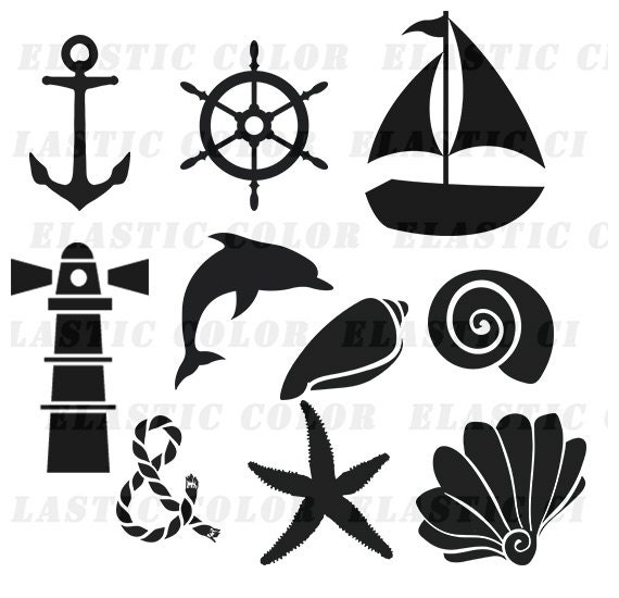 Download Nautical svg silhouette clipart pack Nautical clip art