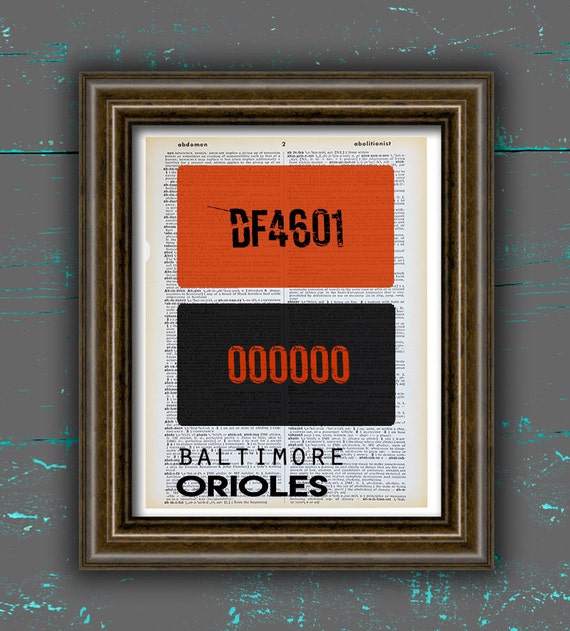 Baltimore Orioles print HEX color code by NorthernLiberties