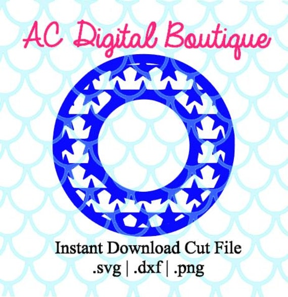 Download Star Circle Monogram Border Digital Cut File--Instant ...