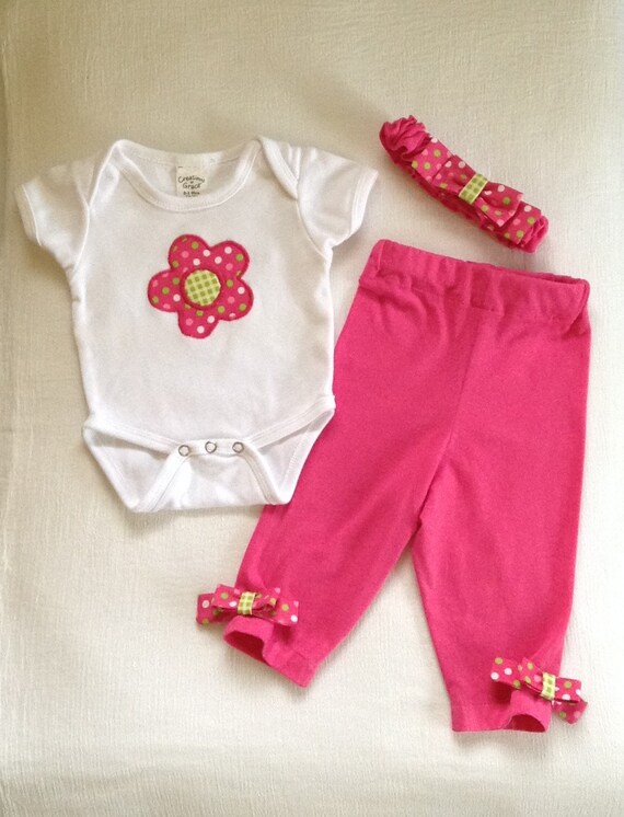 Baby Clothes Handmade Girl's Outfit Onsie and by BabyGiggle