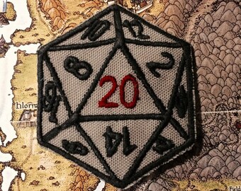 D20 Iron on Patch (Free Shipping)