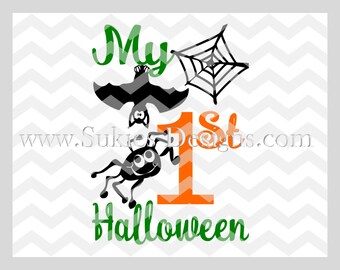 My 1st Halloween SVG File For Cricut and Cameo DXF for Silhouette Studio Cutting File Halloween svg, Kids svg file, 1st Halloween svg