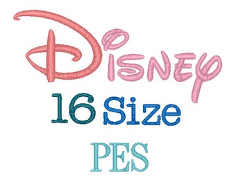 Disney 16 Sizes Disney Embroidery Font PES Format Brother Embroidery Machine