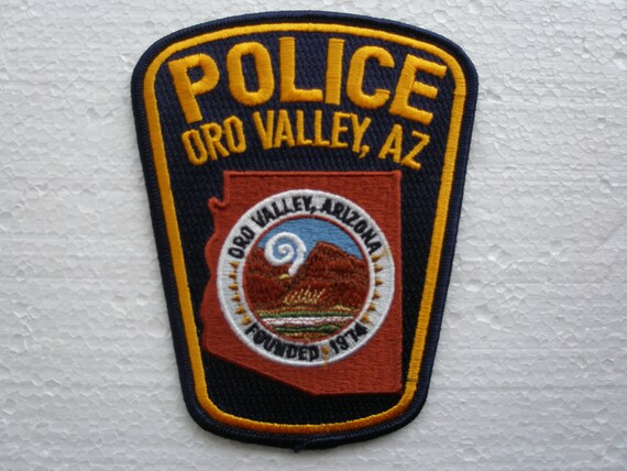 ORO VALLEY Az. POLICE large patch by AmericanBlackEagle on Etsy