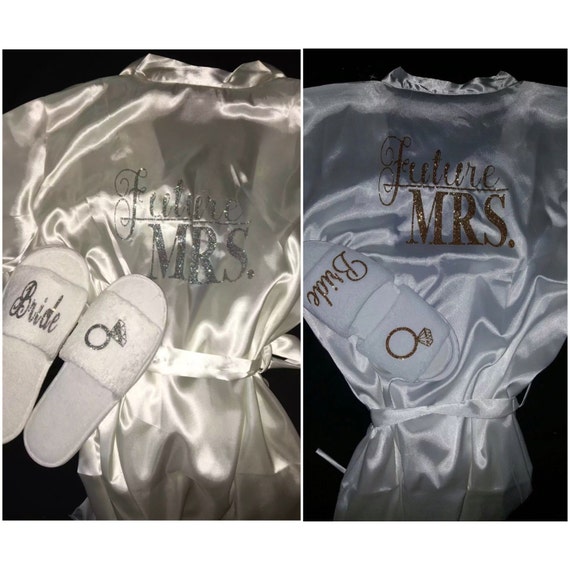 bride gown and slippers