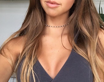 Pearl Beaded Chain Choker